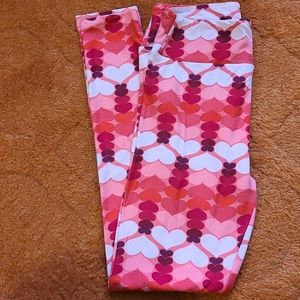 Lularoe OS Valentine's Day Heart Leggings